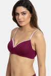 Zivame Padded Non Wired 3/4th Coverage Bra - Purple Potion — thumbnail 3